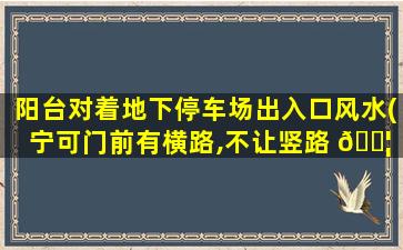 阳台对着地下停车场出入口风水(宁可门前有横路,不让竖路 🐦 进家门)